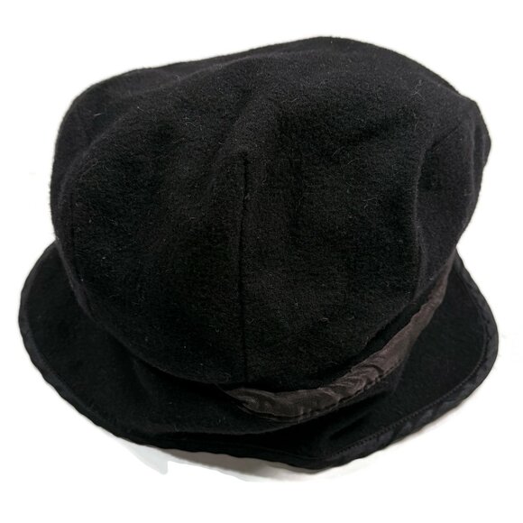 Pendleton Newsboy Flat Cap Hat Ear Covers Mens XL Black Wool Outdoor USA Made - Picture 7 of 8